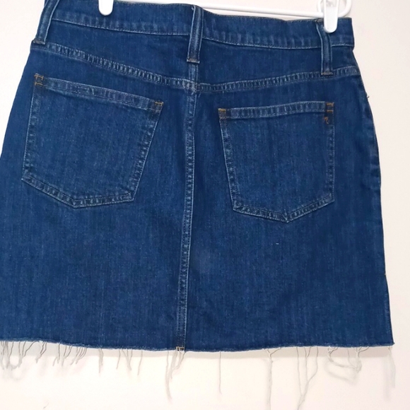 Madewell Jean Skirt slimming stretch 5 pocket zipper button closure NWT 30in - Picture 3 of 4
